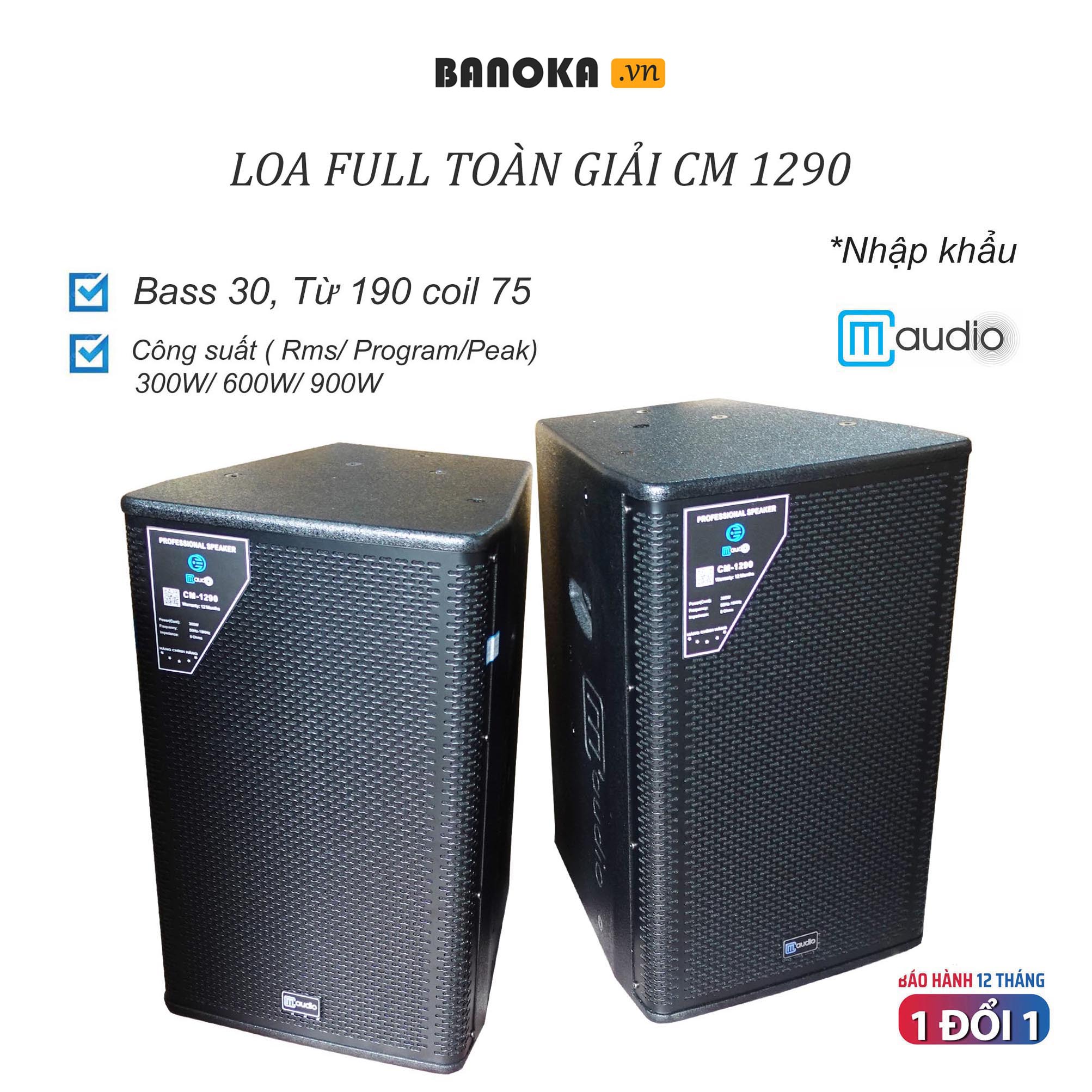 Bộ loa toàn dải (full) cao cấp CM-1290